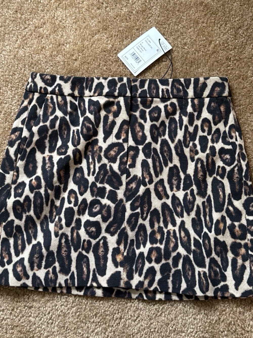 Theory Leopard Print Mini Skirt - Brown & Black